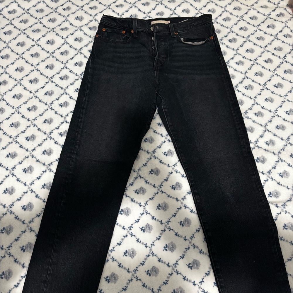 Levi's Wedgie Black Straight Leg Jeans
